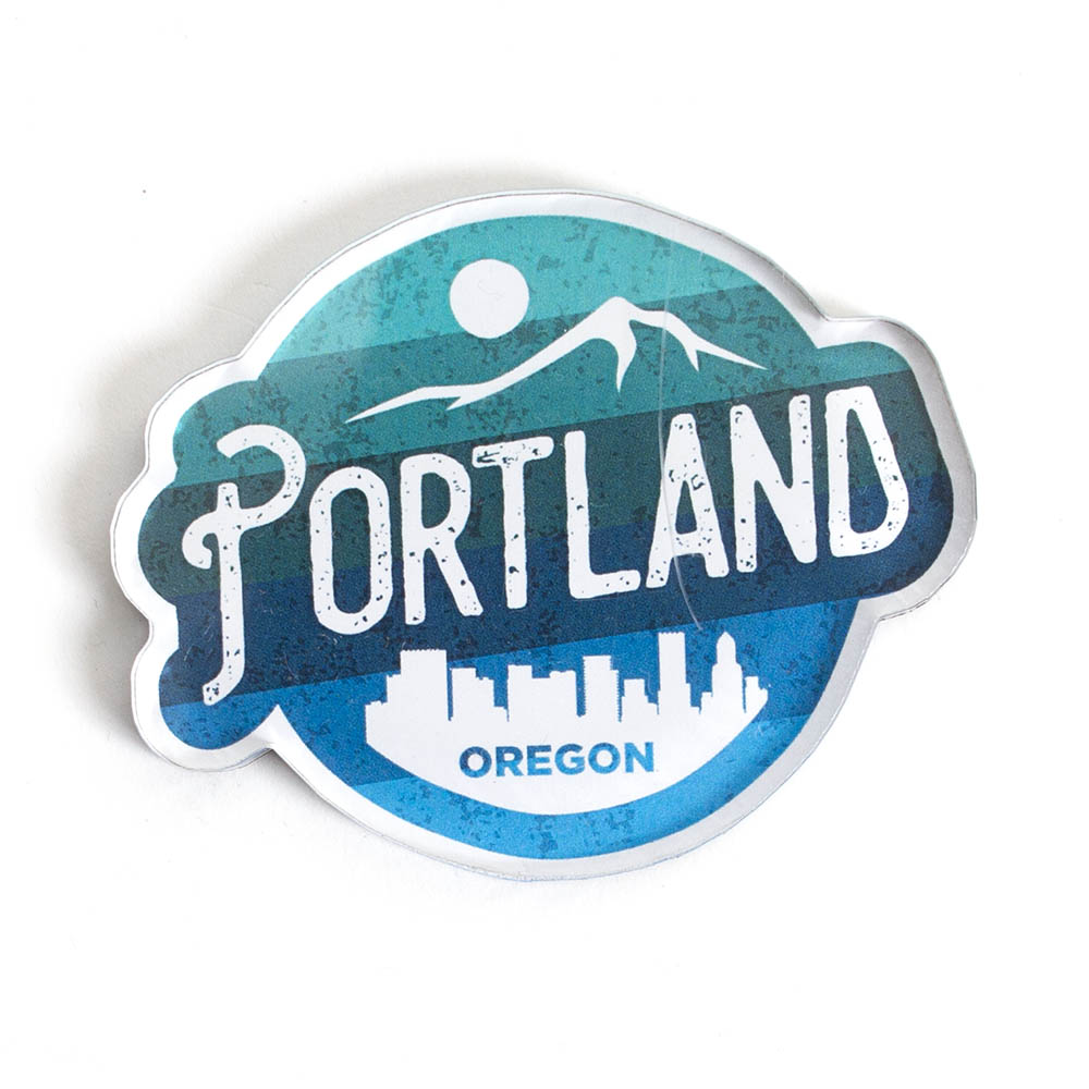 Portland, Morris Magnets, Magnets, Home & Auto, Acrylic, Portland, Blue Stripes, 568927
